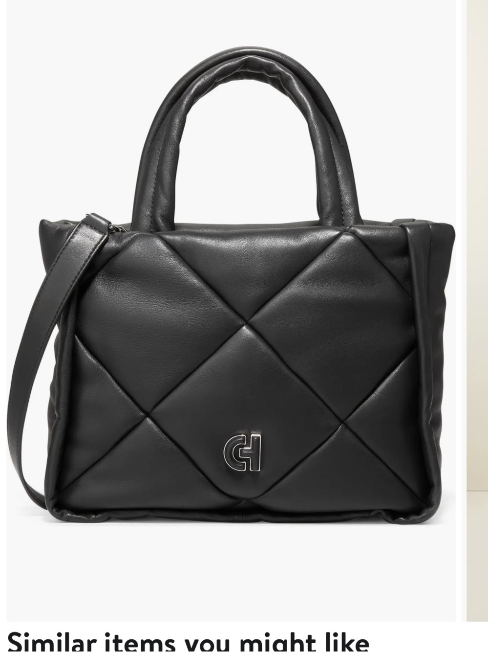 Cole Haan Puffer Quilted Leather Tote